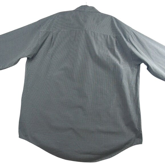 Michigan State Spartans Button Down Shirt Green White Check Men XXL Long Sleeve - Picture 4 of 14